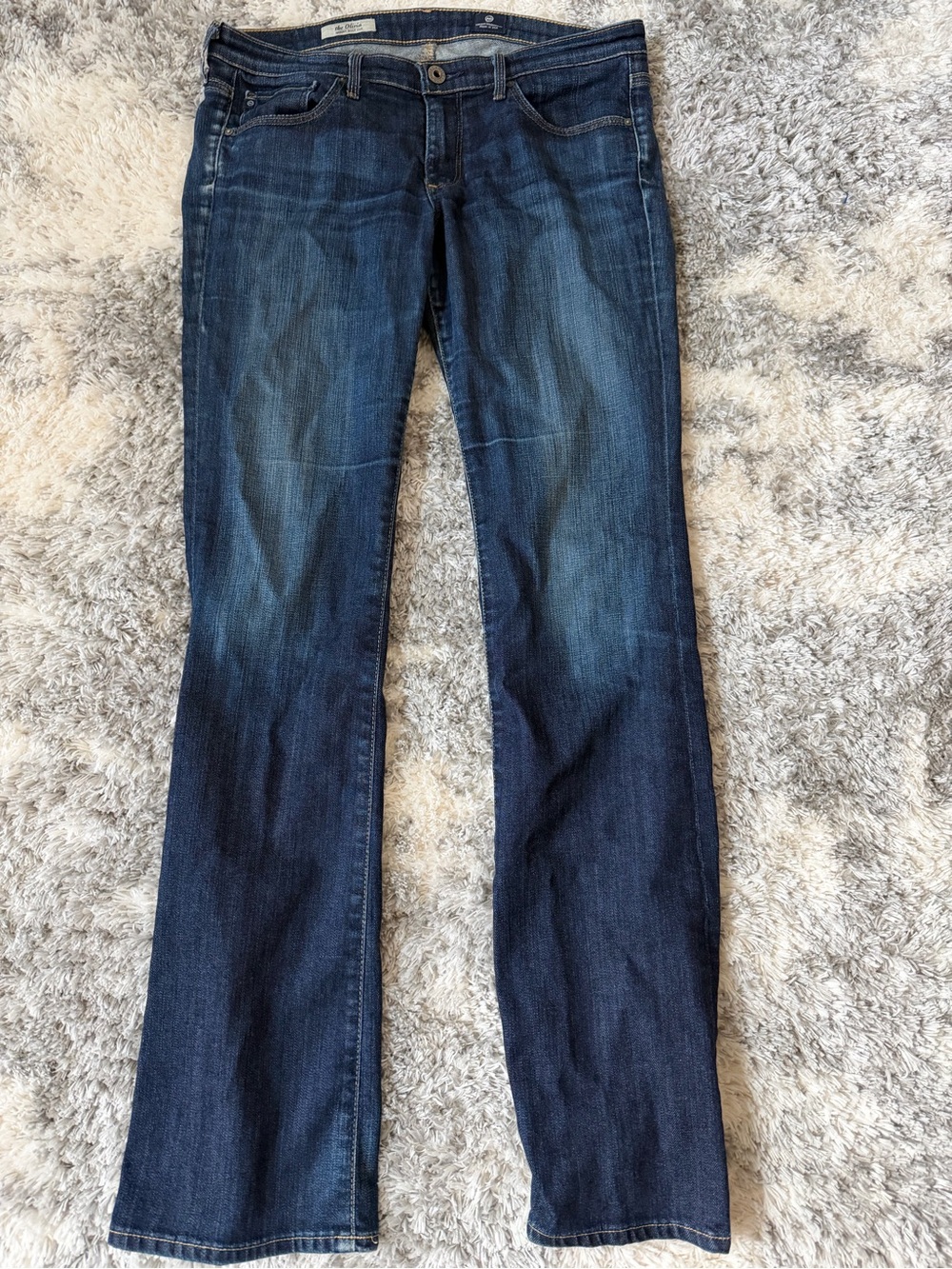 Ag Adriano Goldschmied Women's Boot Cut Jeans in Dark Blue Wash